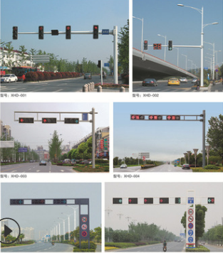 西安交通标志牌信号灯杆电警监控L杆框架诱导屏红绿灯龙门架合杆共杆